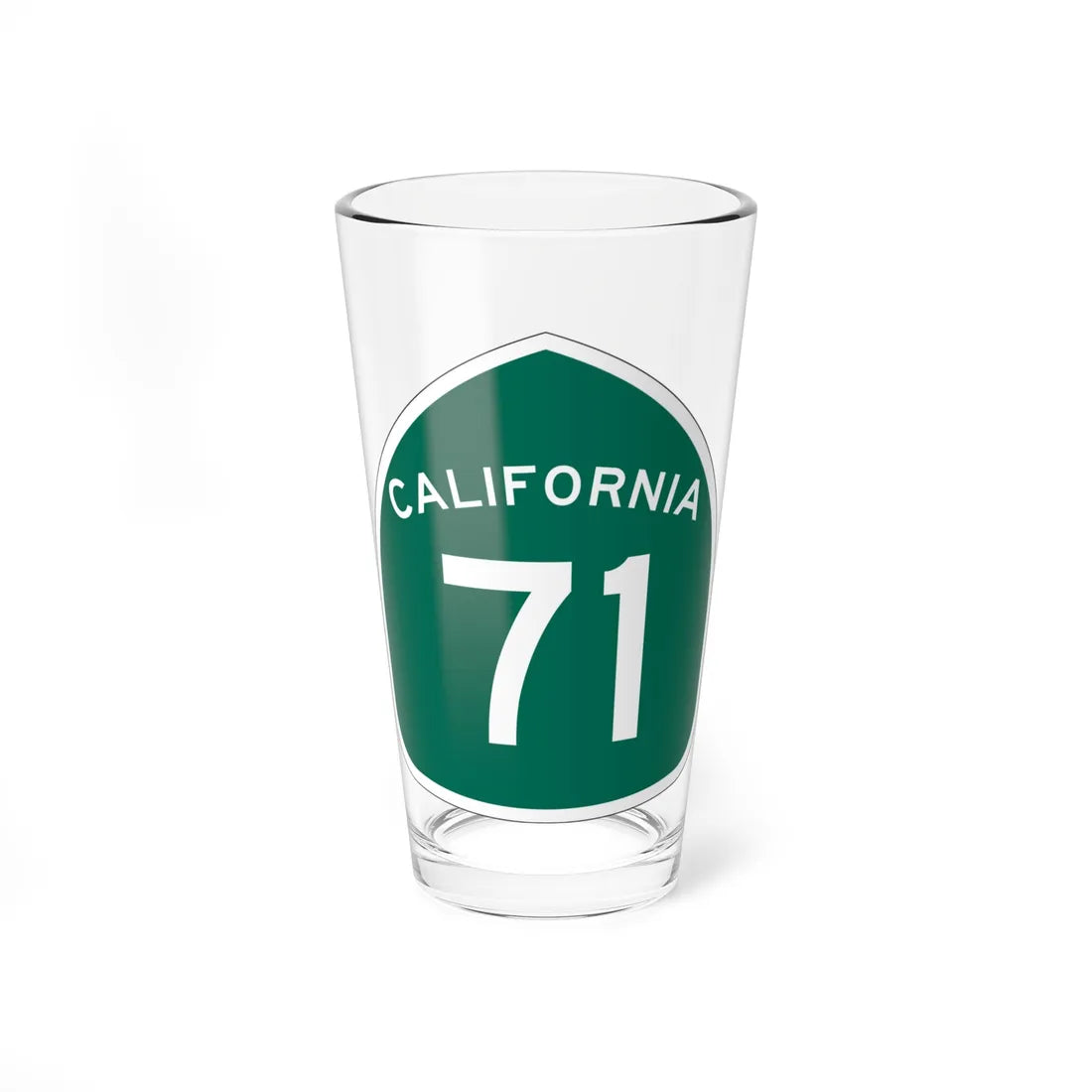 California 71 (California) (Road Sign) Pint Glass 16oz 16oz - Go Mug Yourself