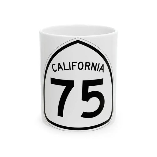 California 75 1957 (California) (Road Sign) White Coffee Mug 11oz - Go Mug Yourself