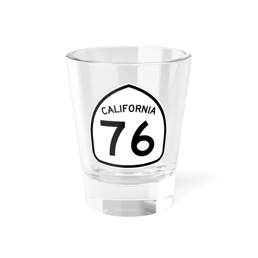 California 76 1957 (California) (Road Sign) Shot Glass 1.5oz 1.5oz - Go Mug Yourself