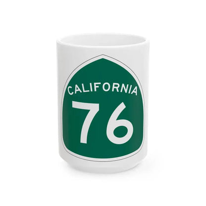 California 76 (California) (Road Sign) White Coffee Mug 15oz - Go Mug Yourself