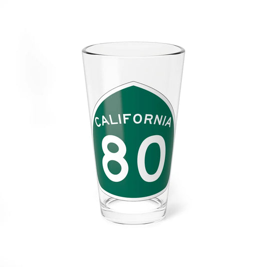 California 80 (California) (Road Sign) Pint Glass 16oz 16oz - Go Mug Yourself