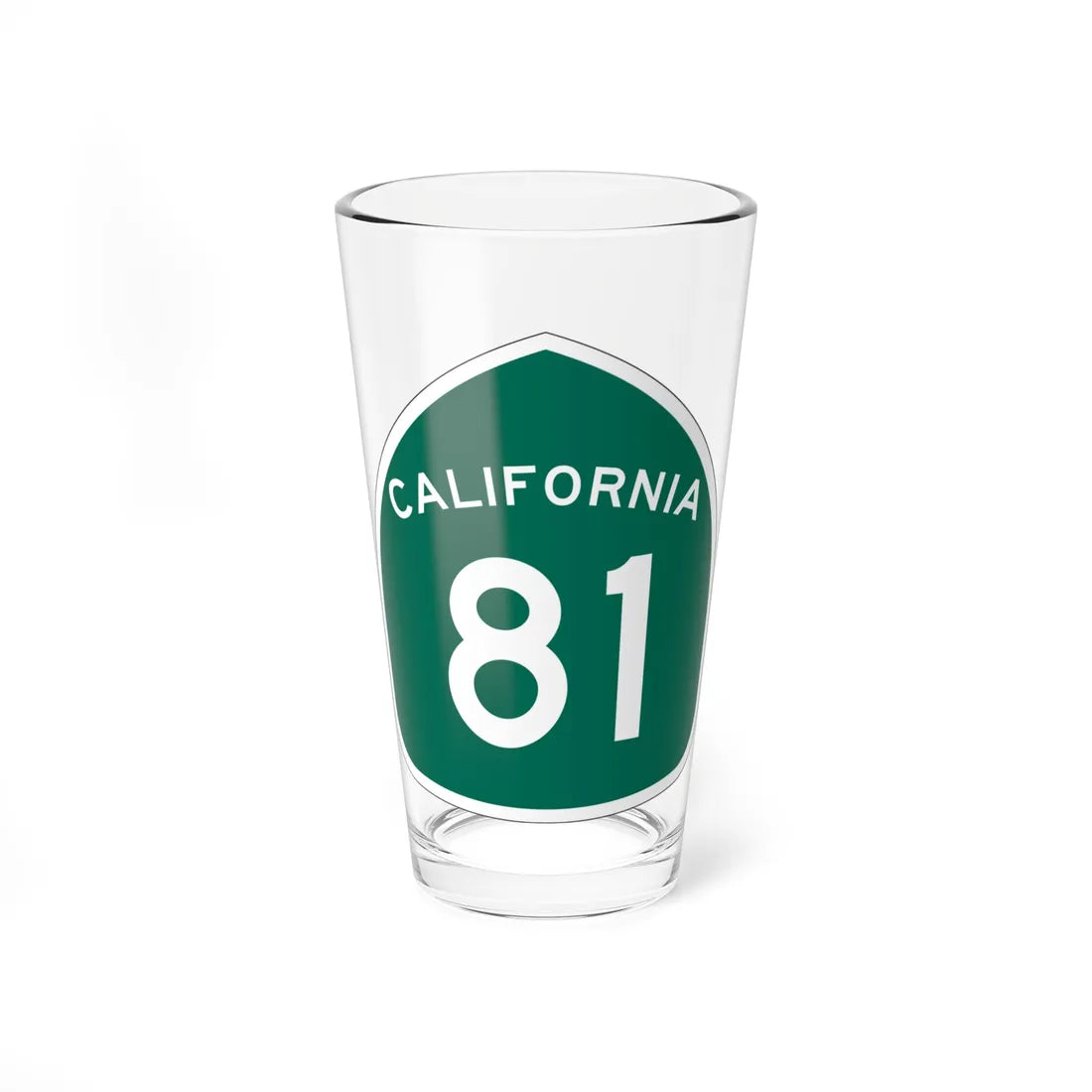 California 81 (California) (Road Sign) Pint Glass 16oz 16oz - Go Mug Yourself
