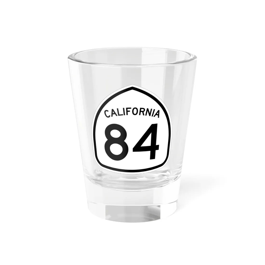 California 84 1957 (California) (Road Sign) Shot Glass 1.5oz 1.5oz - Go Mug Yourself
