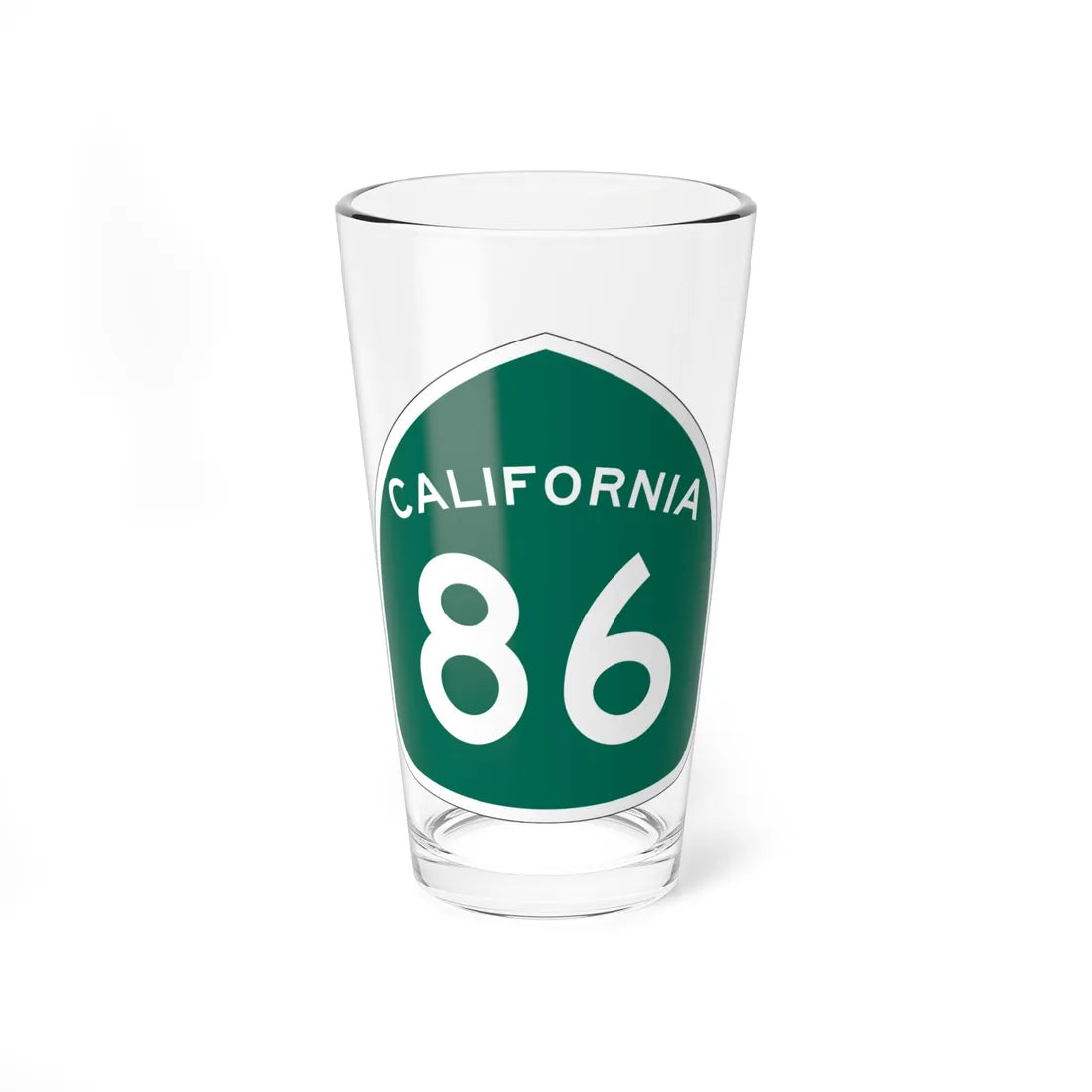 California 86 (California) (Road Sign) Pint Glass 16oz 16oz - Go Mug Yourself