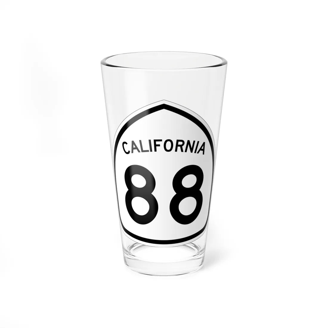 California 88 1957 (California) (Road Sign) Pint Glass 16oz 16oz - Go Mug Yourself