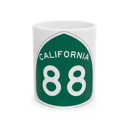 California 88 (California) (Road Sign) White Coffee Mug 11oz - Go Mug Yourself