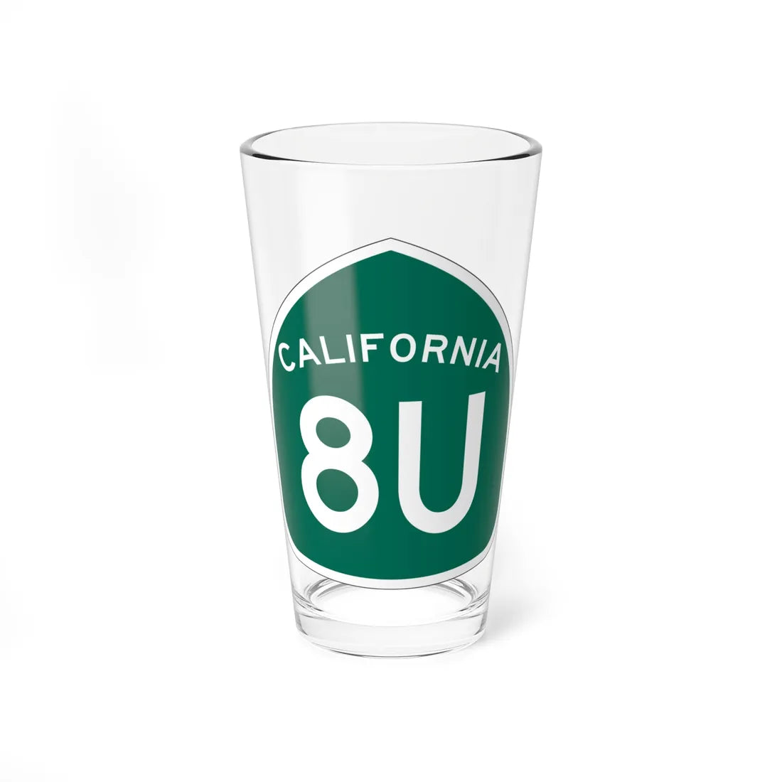 California 8U (California) (Road Sign) Pint Glass 16oz 16oz - Go Mug Yourself