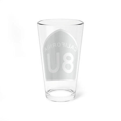California 8U (California) (Road Sign) Pint Glass 16oz - Go Mug Yourself