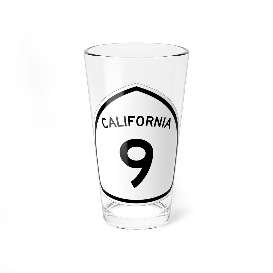 California 9 1957 (California) (Road Sign) Pint Glass 16oz 16oz - Go Mug Yourself