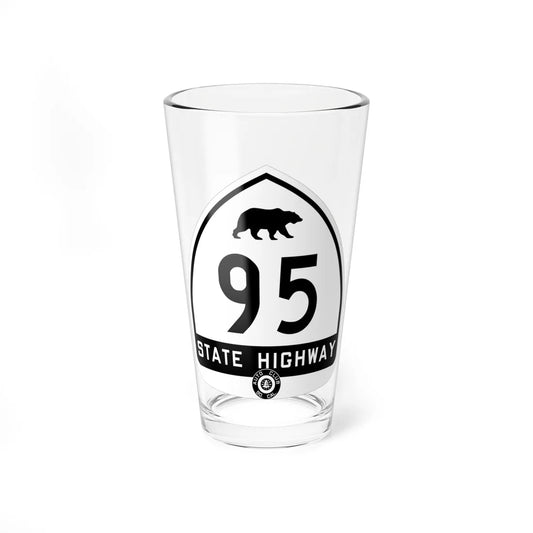 California 95 1934 S (California) (Road Sign) Pint Glass 16oz 16oz - Go Mug Yourself