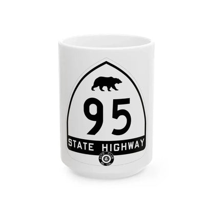 California 95 1934 S (California) (Road Sign) White Coffee Mug 15oz - Go Mug Yourself
