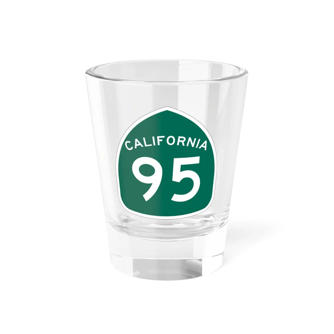 California 95 (California) (Road Sign) Shot Glass 1.5oz 1.5oz - Go Mug Yourself