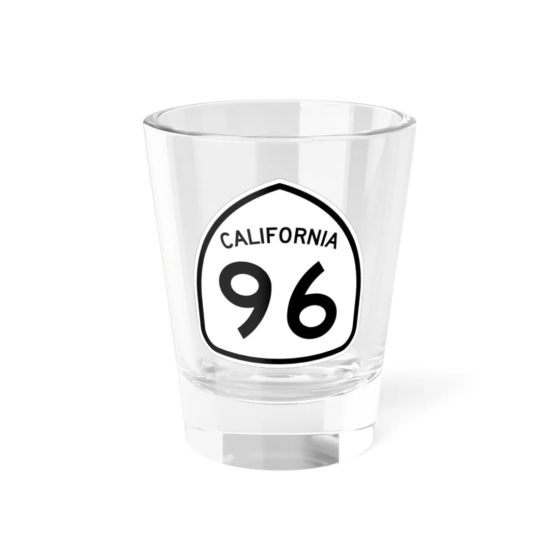 California 96 1957 (California) (Road Sign) Shot Glass 1.5oz 1.5oz - Go Mug Yourself