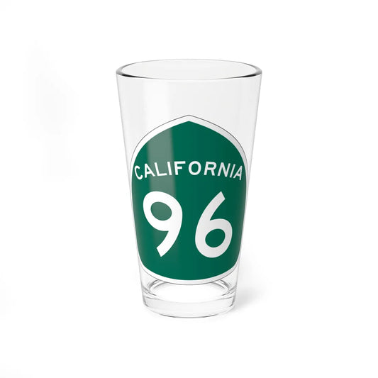 California 96 (California) (Road Sign) Pint Glass 16oz 16oz - Go Mug Yourself