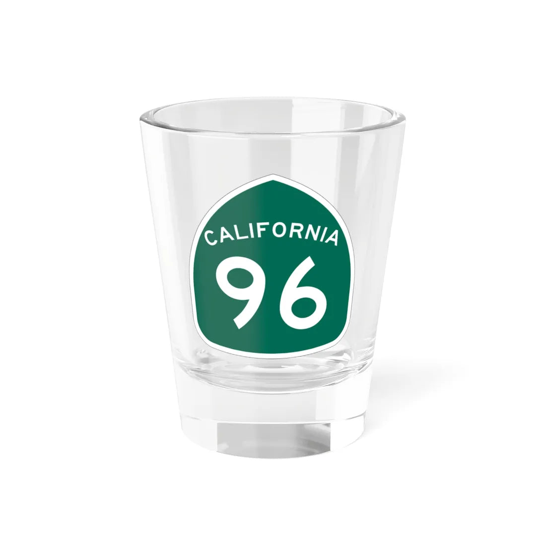 California 96 (California) (Road Sign) Shot Glass 1.5oz 1.5oz - Go Mug Yourself
