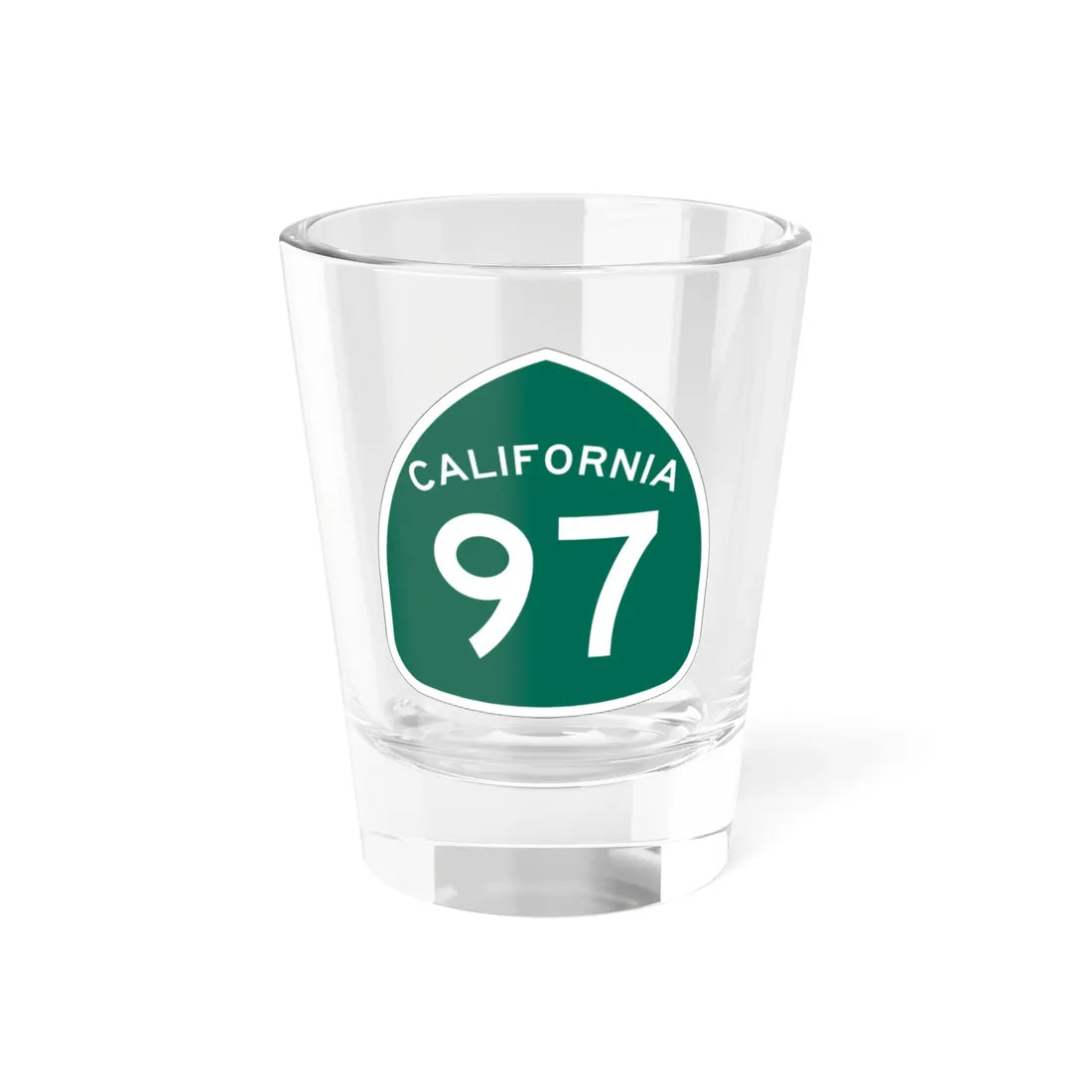 California 97 (California) (Road Sign) Shot Glass 1.5oz 1.5oz - Go Mug Yourself