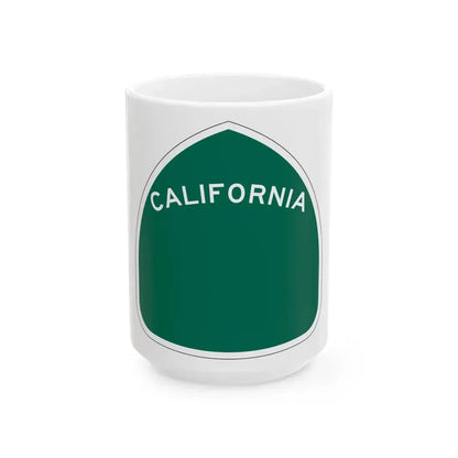 California blank (California) (Road Sign) White Coffee Mug 15oz - Go Mug Yourself