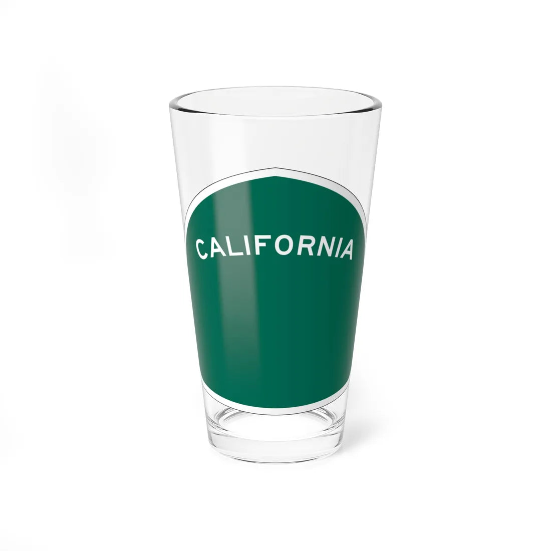 California blank wide (California) (Road Sign) Pint Glass 16oz 16oz - Go Mug Yourself