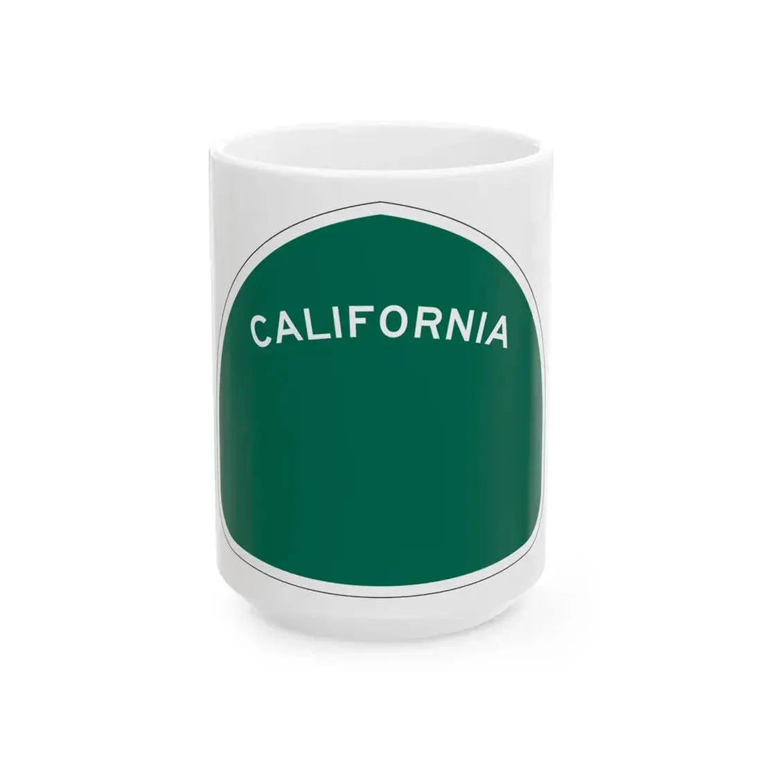 California blank wide (California) (Road Sign) White Coffee Mug 15oz - Go Mug Yourself