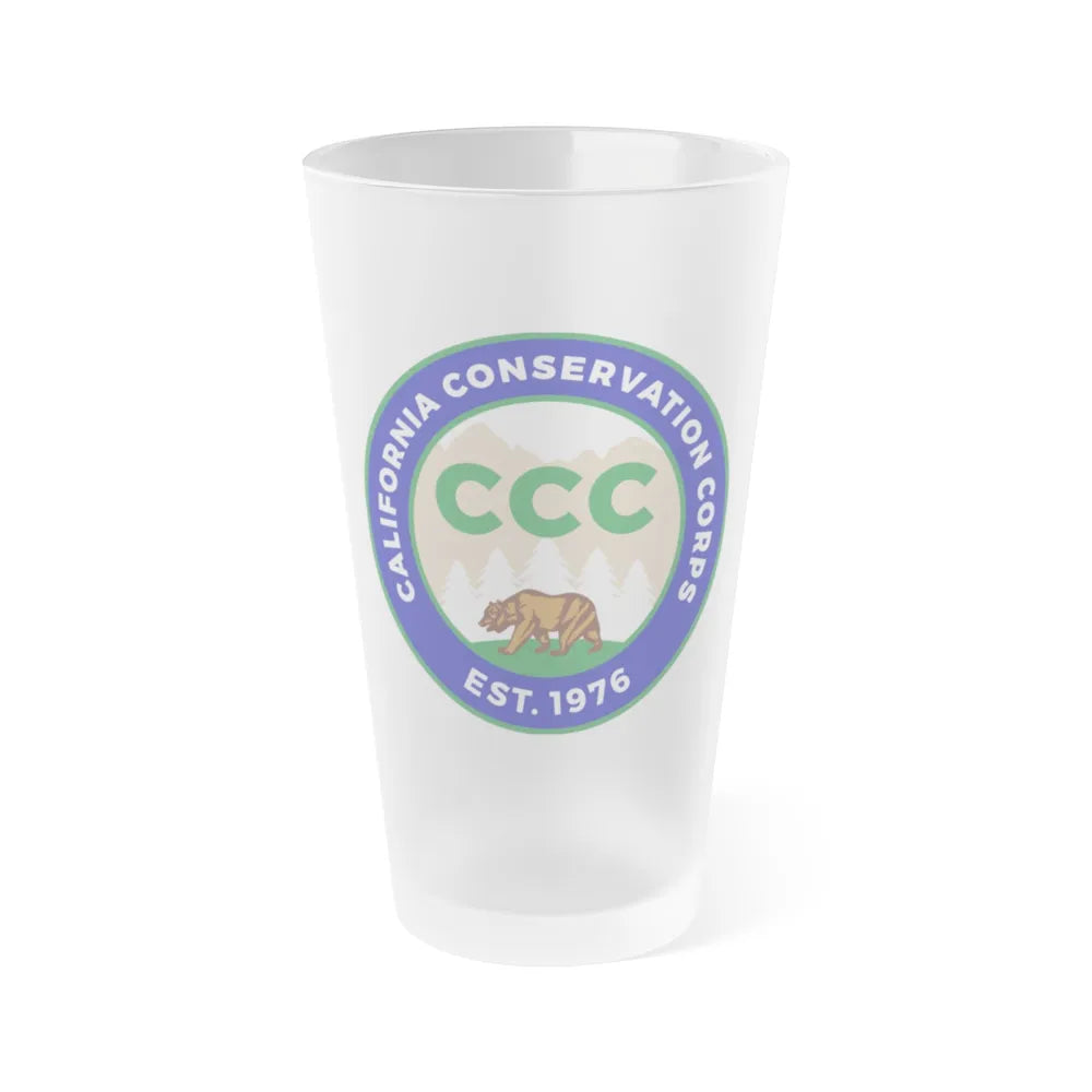 California Conservation Corps - Frosted Pint Glass 16oz-16oz-Frosted-Go Mug Yourself