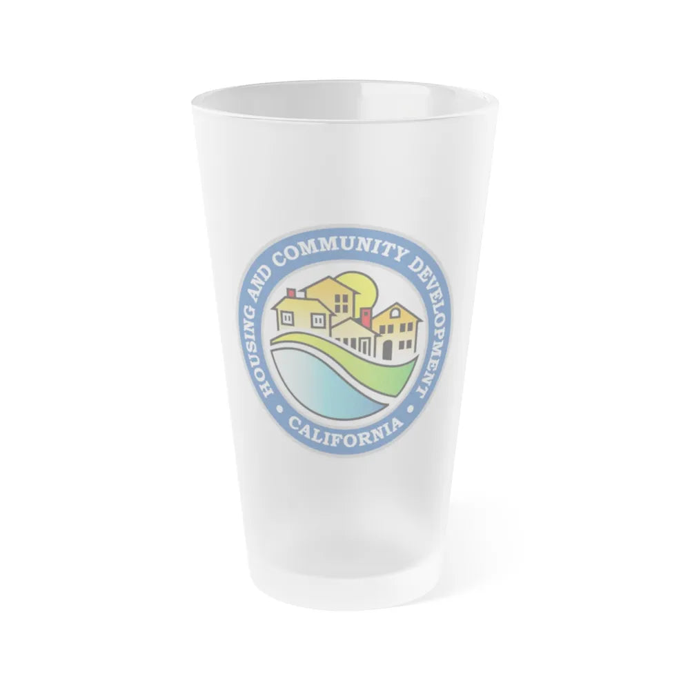 California Department of Housing and Community Development - Frosted Pint Glass 16oz-16oz-Frosted-Go Mug Yourself