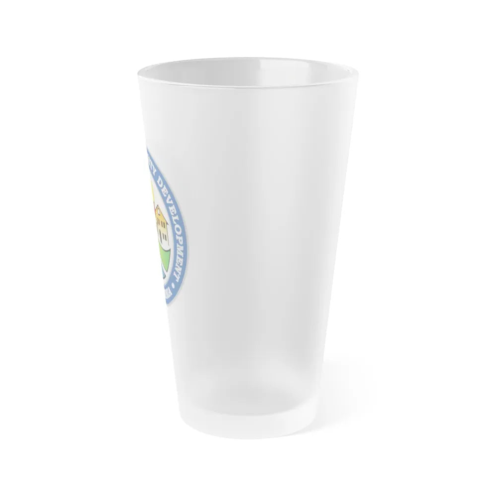 California Department of Housing and Community Development - Frosted Pint Glass 16oz-Go Mug Yourself