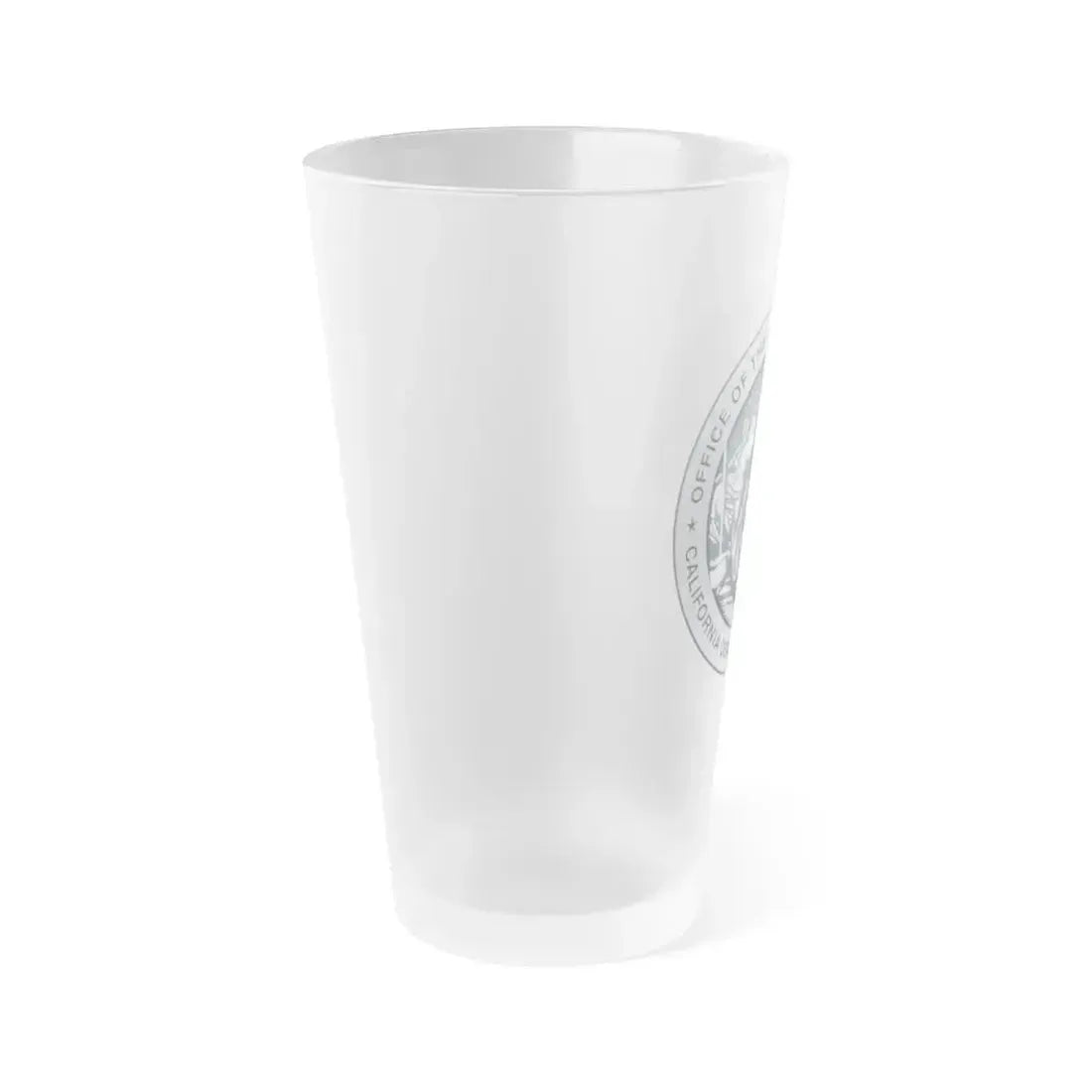 California Department of Justice - Frosted Pint Glass 16oz - Go Mug Yourself