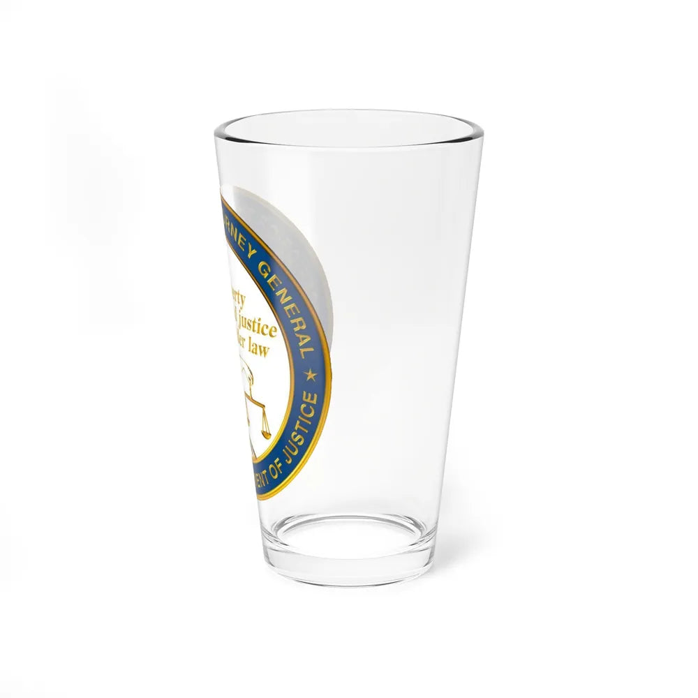 California Department of Justice v2 - Pint Glass 16oz-Go Mug Yourself