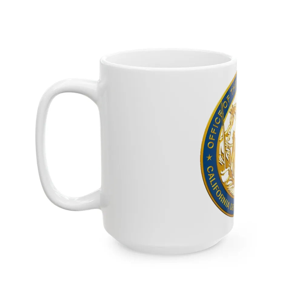 California Department of Justice v2 - White Coffee Mug-Go Mug Yourself