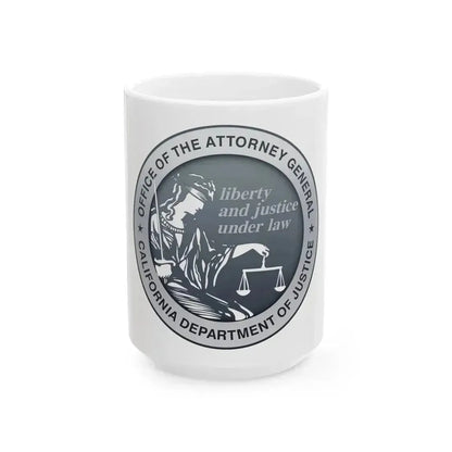 California Department of Justice - White Coffee Mug 15oz - Go Mug Yourself