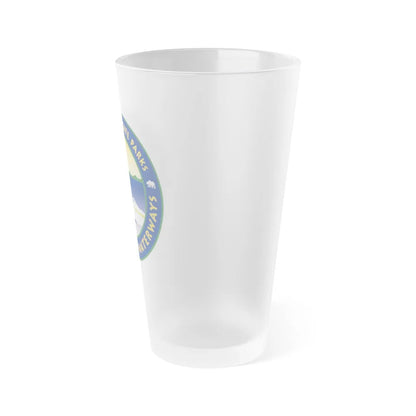 California Division of Boating and Waterways - Frosted Pint Glass 16oz-Go Mug Yourself