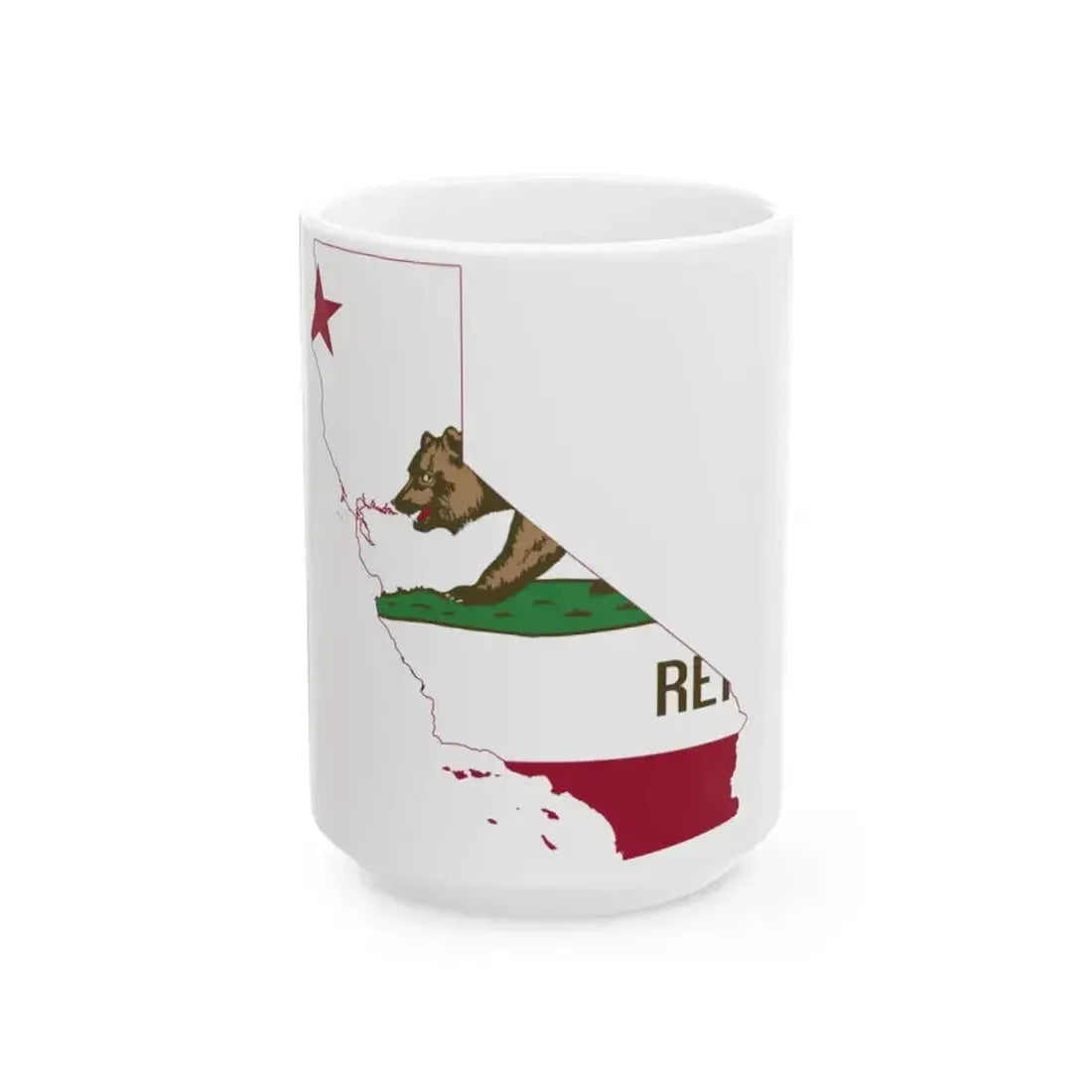 California Flagmap (United States) White Coffee Mug 15oz - Go Mug Yourself