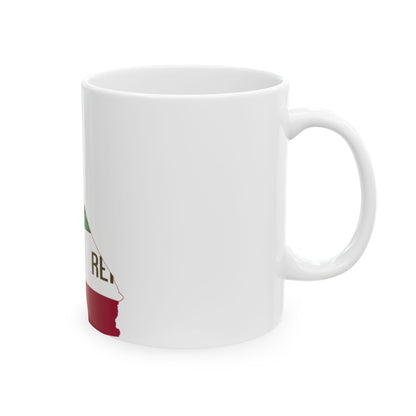 California Flagmap (United States) White Coffee Mug-Go Mug Yourself