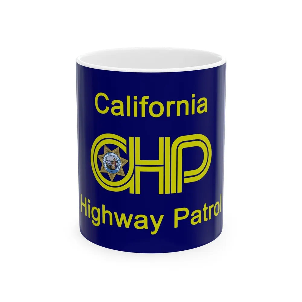 California Highway Patrol Flag - White Coffee Mug-11oz-Go Mug Yourself