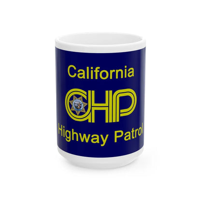 California Highway Patrol Flag - White Coffee Mug-15oz-Go Mug Yourself