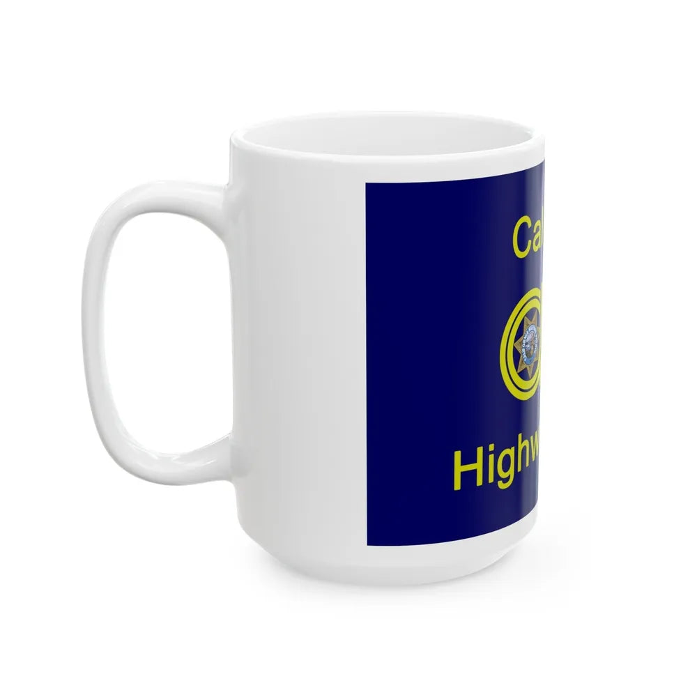 California Highway Patrol Flag - White Coffee Mug-Go Mug Yourself