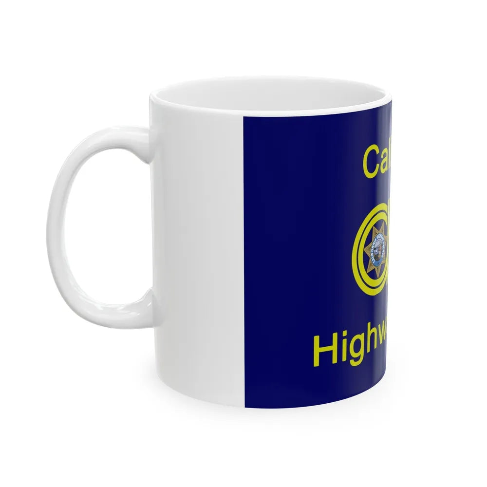 California Highway Patrol Flag - White Coffee Mug-Go Mug Yourself