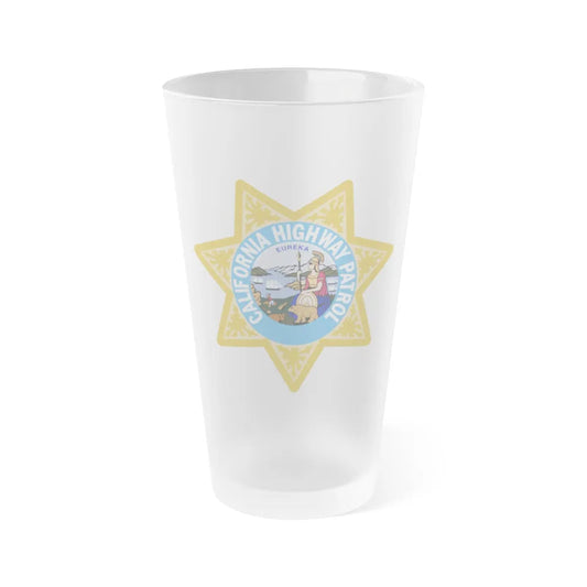 California Highway Patrol - Frosted Pint Glass 16oz-16oz-Frosted-Go Mug Yourself