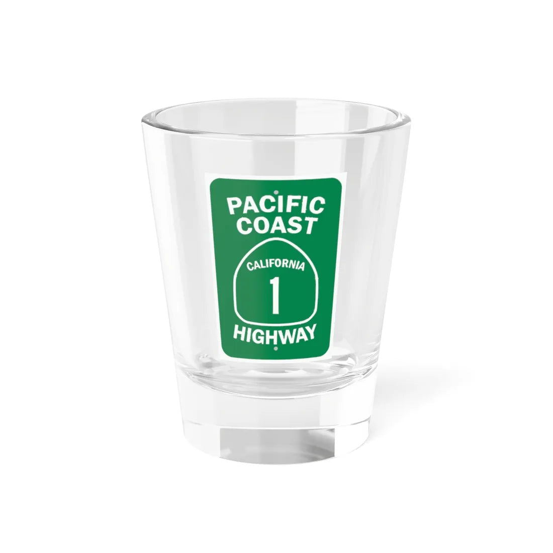 California Pacific Coast Highway Sign (California) (Road Sign) Shot Glass 1.5oz 1.5oz - Go Mug Yourself