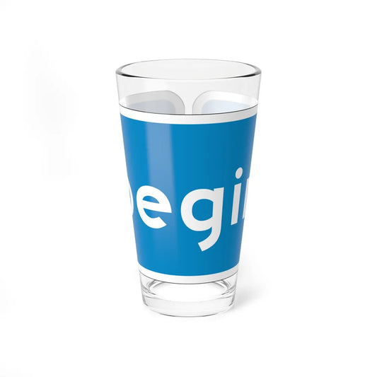 California Scenic begin (California) (Road Sign) Pint Glass 16oz 16oz - Go Mug Yourself