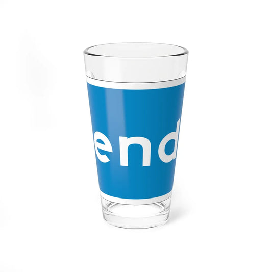 California scenic end (California) (Road Sign) Pint Glass 16oz 16oz - Go Mug Yourself