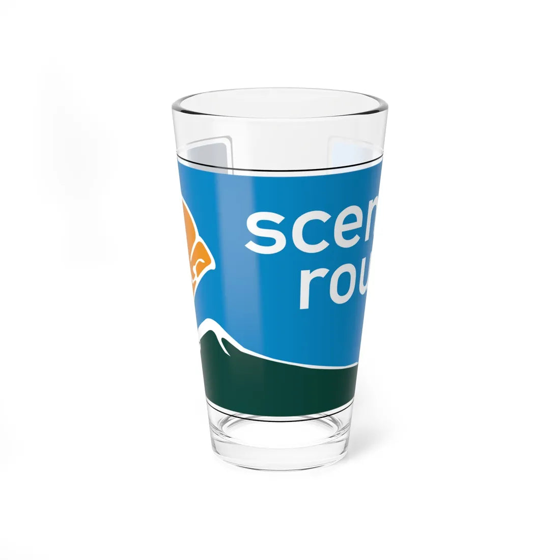 California Scenic Large (California) (Road Sign) Pint Glass 16oz 16oz - Go Mug Yourself