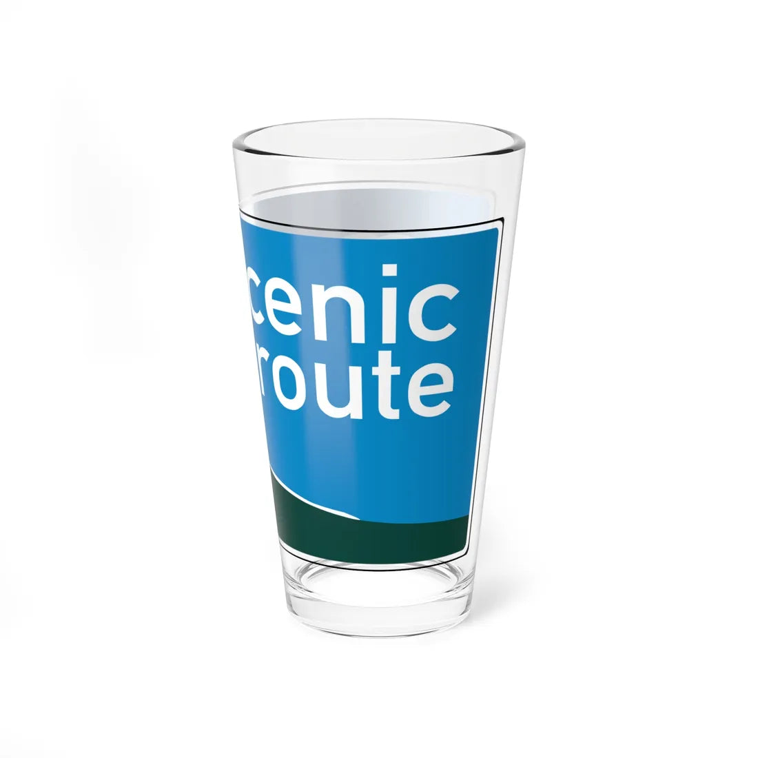 California Scenic Large (California) (Road Sign) Pint Glass 16oz - Go Mug Yourself