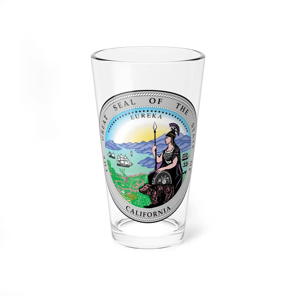 California State Seal - Pint Glass 16oz-16oz-Go Mug Yourself