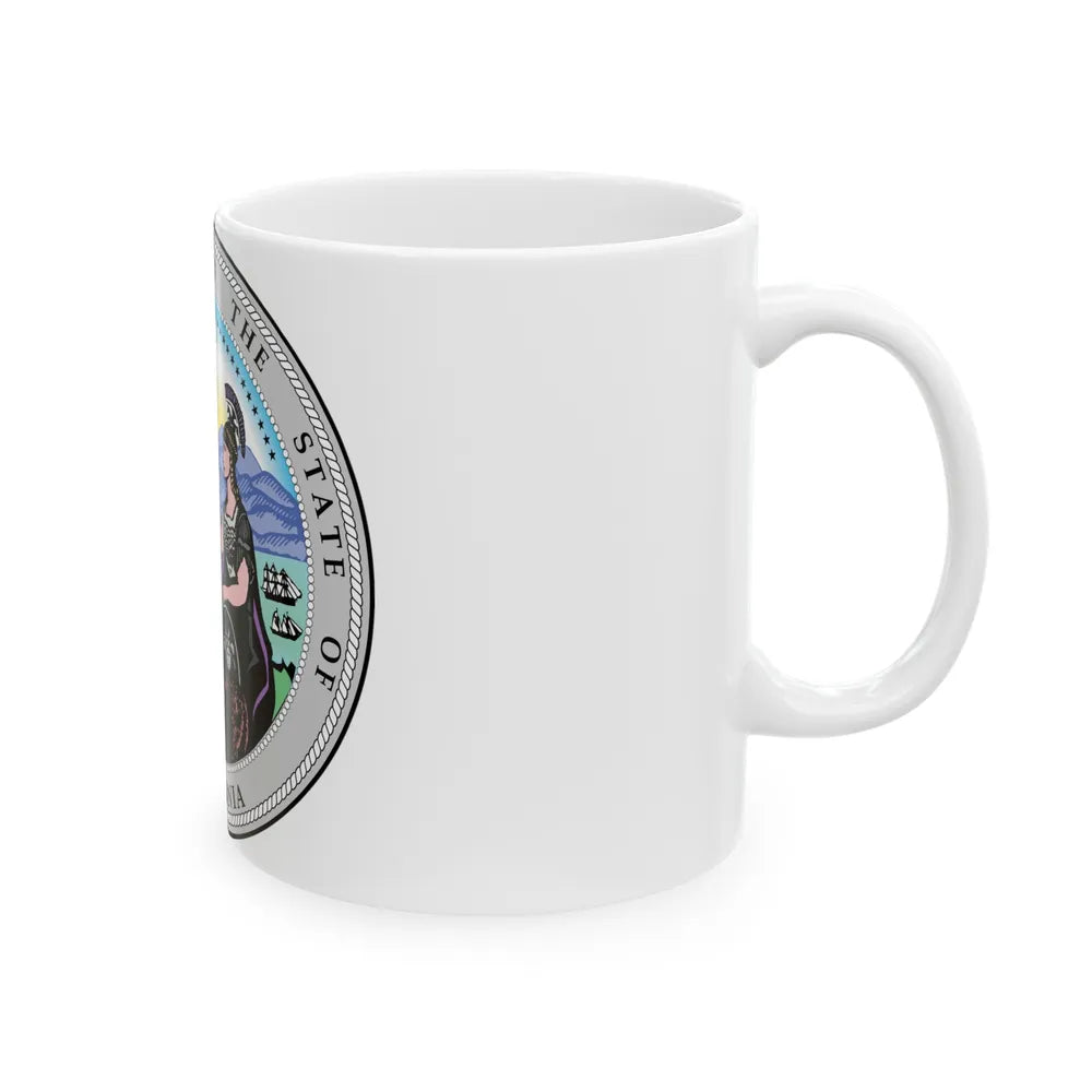 California State Seal - White Coffee Mug-Go Mug Yourself