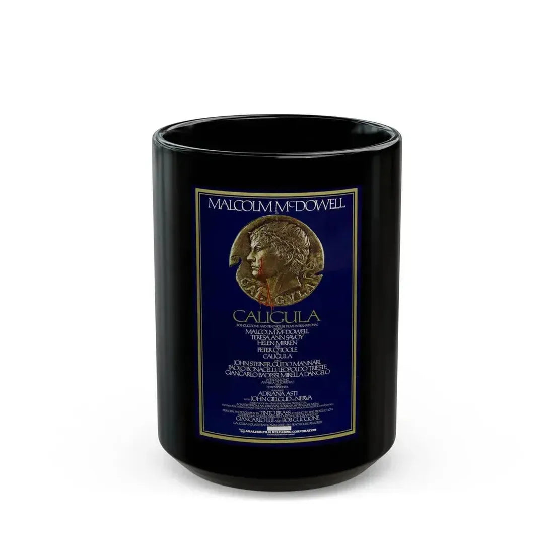 CALIGULA 1979 Movie Poster - Black Coffee Mug 15oz - Go Mug Yourself