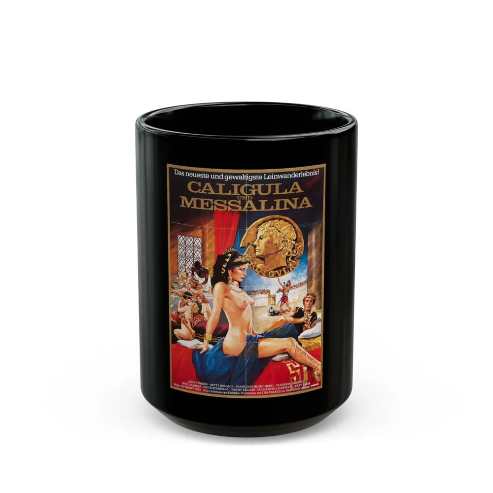 CALIGULA UND MESSALINA 1981 Movie Poster - Black Coffee Mug-15oz-Go Mug Yourself