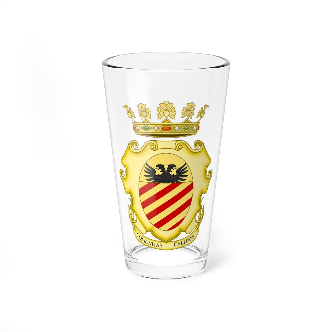 Calizzano-Stemma (Italy) (Coat of Arms) Pint Glass 16oz 16oz - Go Mug Yourself