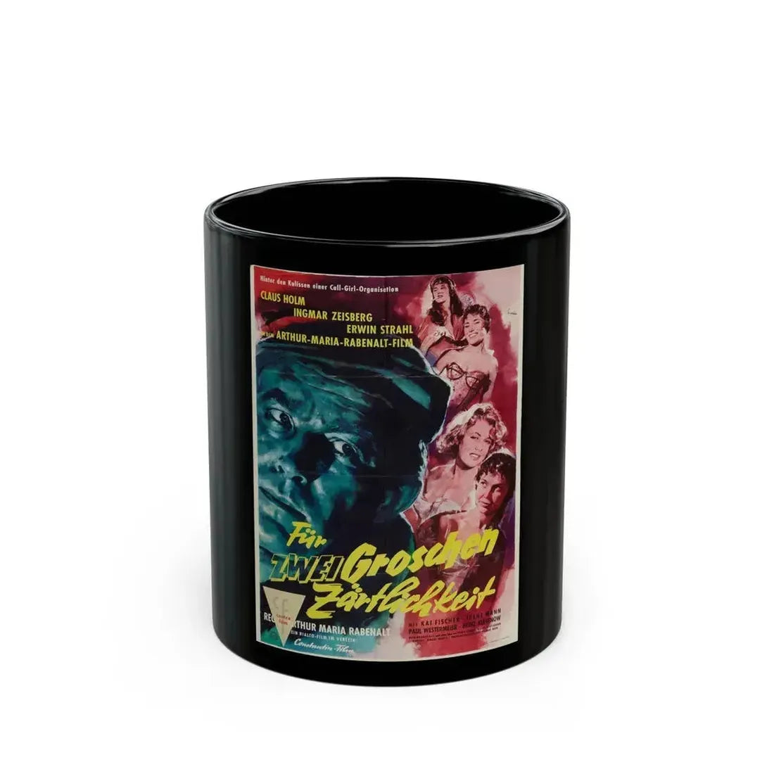 CALL GIRLS 1957 Movie Poster - Black Coffee Mug 11oz - Go Mug Yourself