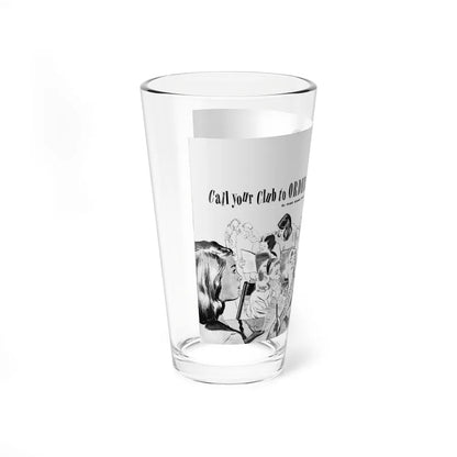 Call your Club to Order, Calling All Girls, October-November 1945 (Magazine Illustration) Pint Glass 16oz-Go Mug Yourself